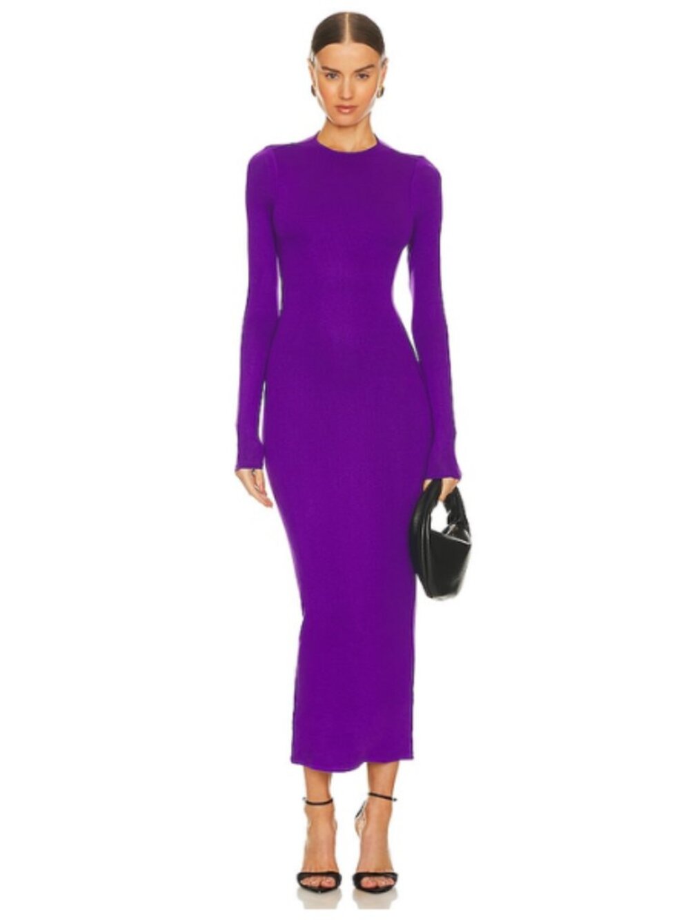 AFRM REVOLVE Juniper Dress Midi Fitted Cocktail Party Royal Purple Size XS